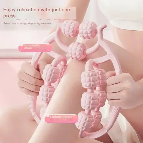 20륜 원형 다리 마사지기 – 주무르기 마사지로 슬리밍 및 근육 이완, 다리 성형을 위한 롤러 샤프트 운동