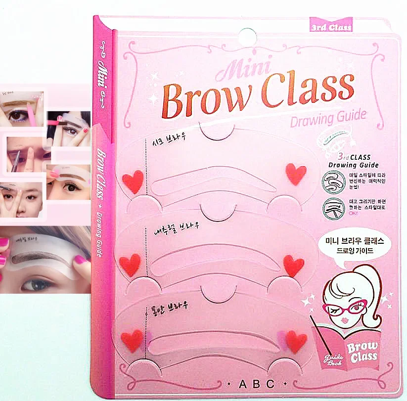 3 pezzi Maquiagens Eye Brow Classe Guida al disegno Stencil per sopracciglia Modello di carta Assistente Strumento per il trucco della cura degli occhi