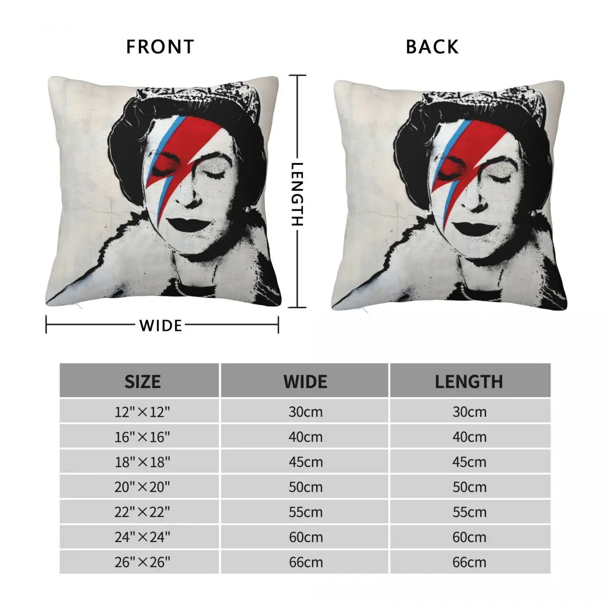 Banksy England Queen Elizabeth Pillowcase Polyester Linen Velvet Printed Zip Decor Pillow Case Sofa Seater Cushion Cover 18