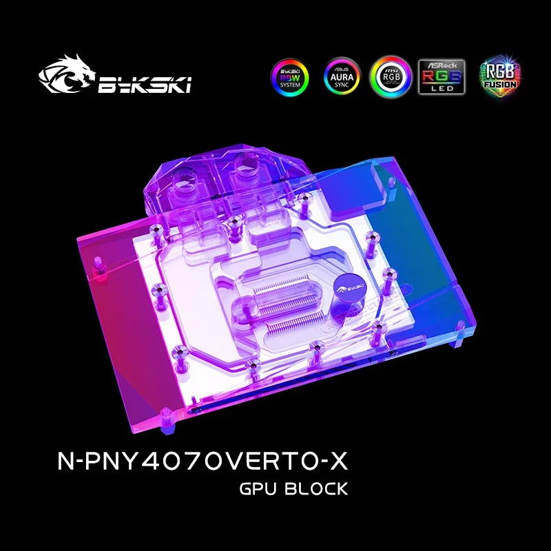 Imagem -06 - Bykski-gpu Block Use para Pny Rtx 4070 Xlr8 4070ti oc Placa Gráfica de Vídeo Resfriamento a Água Radiador Luz Argb N-pny4070verto-x