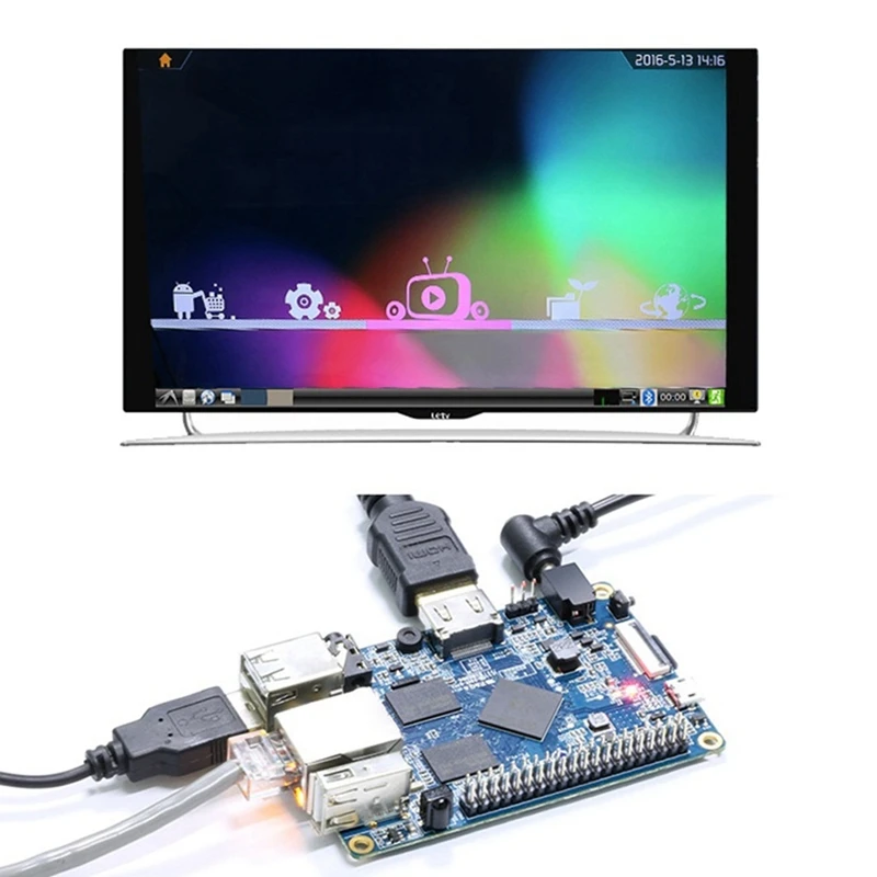 ABDE-для Orange Pi ПК Arm Макетная плата H3 1 ГБ DDR3 4-ядерный 1,6G с открытым исходным кодом Android4.4 Ubuntu Debian