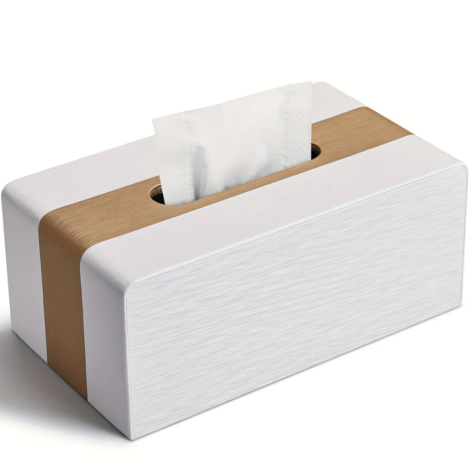 1pc Tissue Box, Stylish PU Leather Napkin Holder for Bedroom, Living Room, and Car - Daily Use Desktop Decor and Organizer