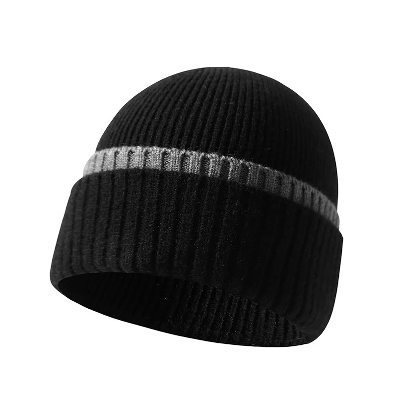 Warm Winter Knitted Hats For Men Women Thick Cuffed Fisherman Beanies Windproof Hedging Caps Male Outdoor Thermal Snow Ski Cap