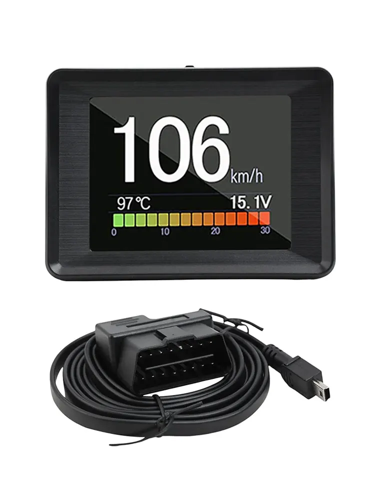 On-Board Computer Car Digital Computer Trip Display Speed Fuel Consumption Gauge Black 12V Accessories For Vehicles