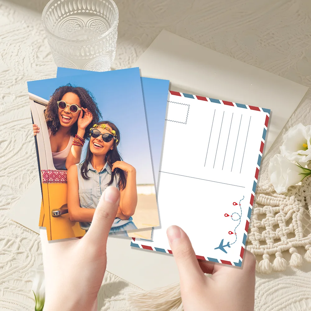 8/16/24/32pcs Custom Postcards, Personalized Upload Your Own Picture Keepsake Cards For Loved Ones,Christmas Gift