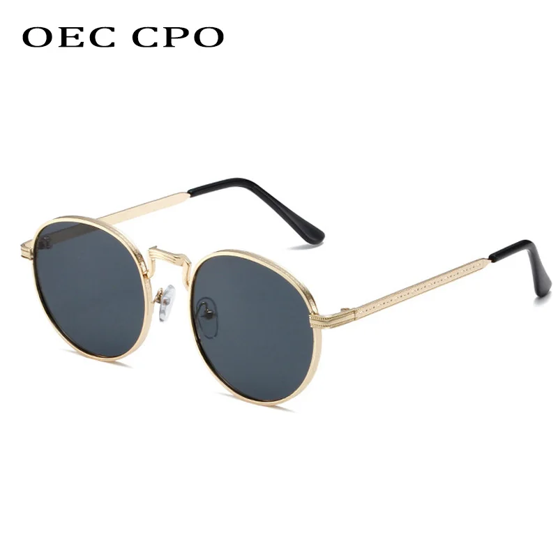 

Trendy Punk Round Sunglasses Men Women Brand Designer Metal Frame Sun Glasses Female Shades UV400 Eyewear Ladies Oculos De Sol