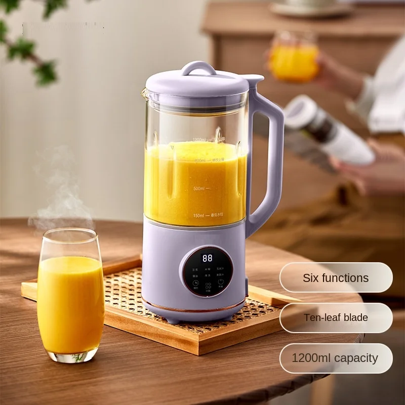 220V 1200ML elektryczna sokowirówka automatyczne inteligentne wielofunkcyjne domowe elektryczne Blender do żywności maszyna do mleka sojowego