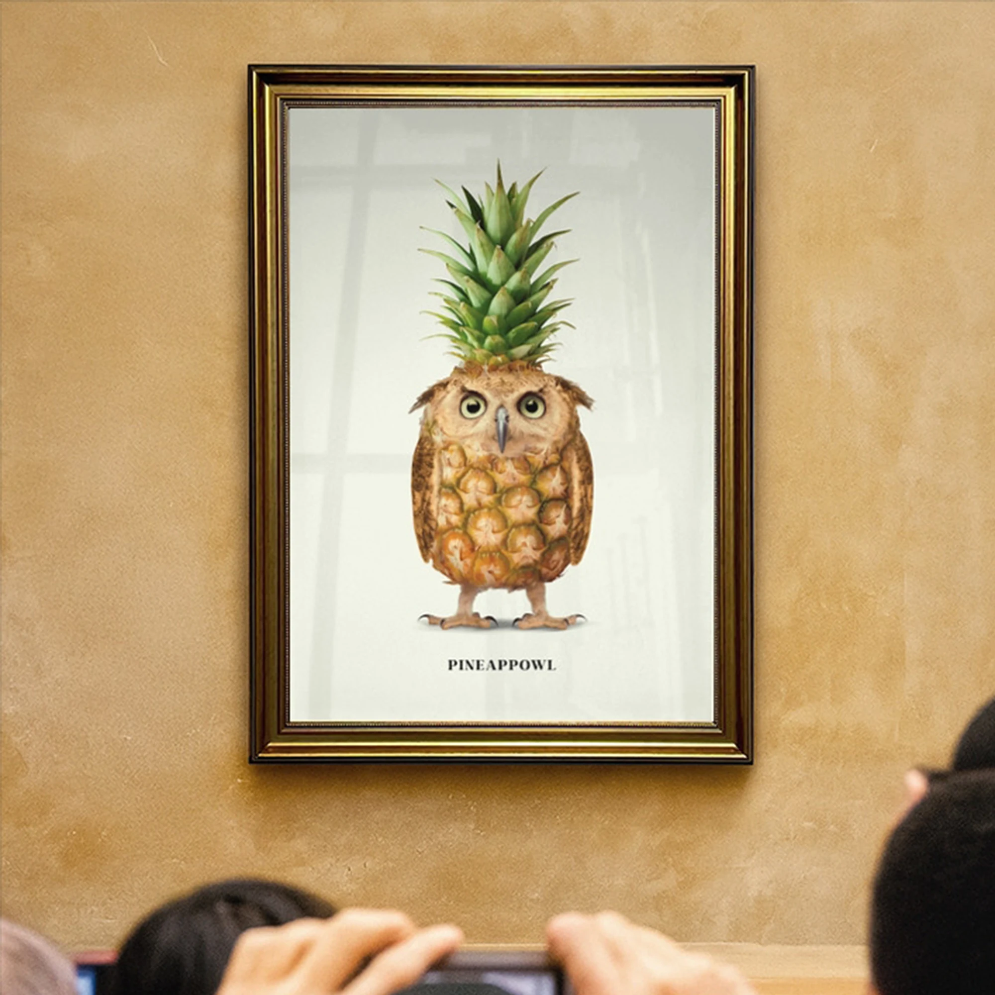Modern Pineapple Owl Wall Art Print Canvas Painting Poster Picture For Living Room,Bedroom Home Decor
