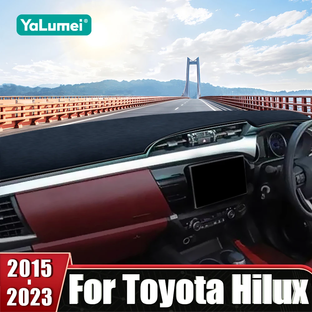 

For Toyota Hilux 2015 2016 2017 2018 2019 2020 2021 2022 2023 Car Dashboard Cover Avoid Light Mats Sun Shade Carpets Anti-UV Pad