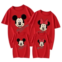 Summer Disney Trip Family Matching Outfits Mom Dad Daughter Son T-Shirt Kids Mickey Minnie T-Shirt Matching Photography T-Shirt