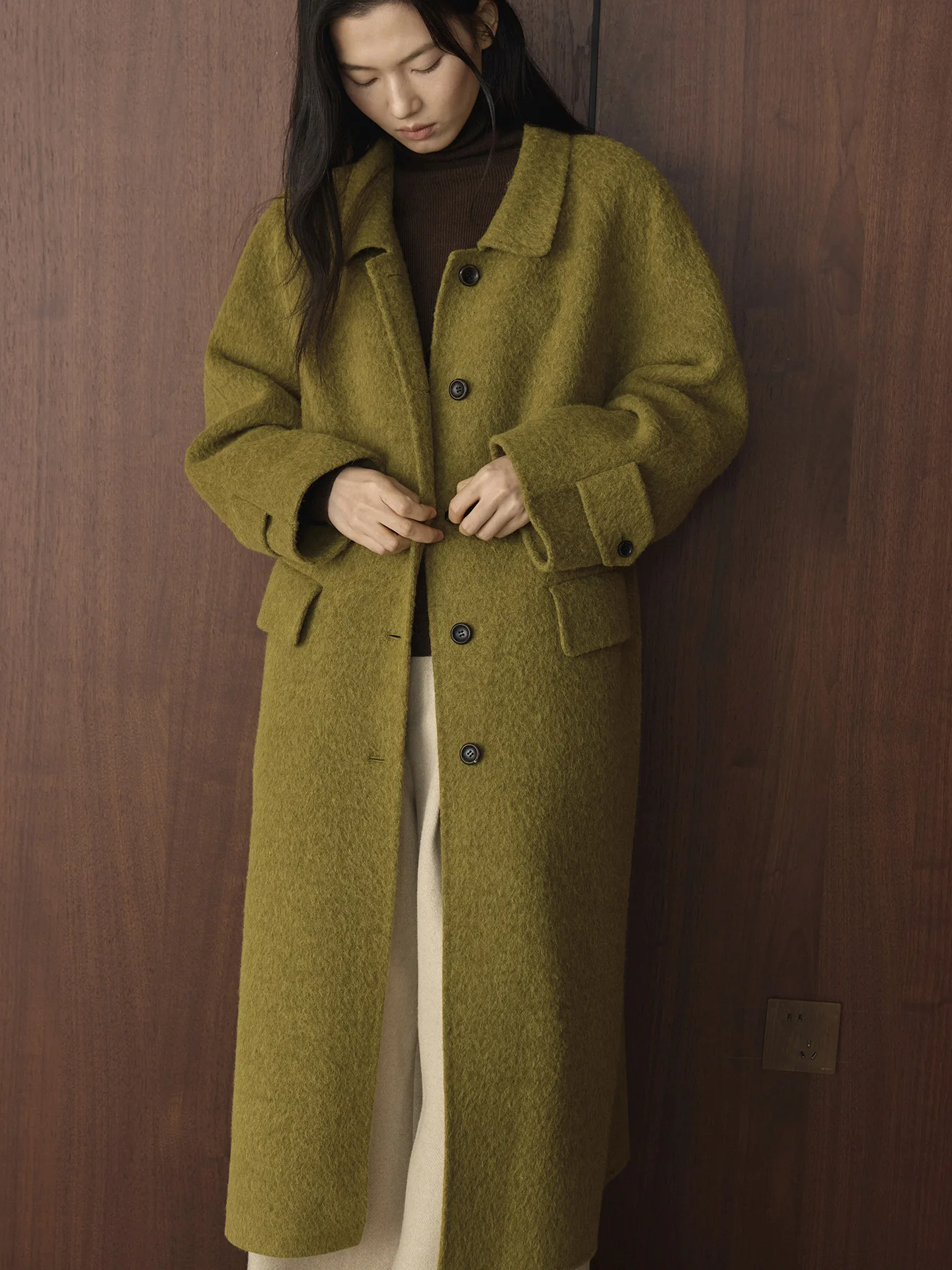 冬の新作 パリ風 レトロ カジュアル リバーシブル ウールコート ゆったりシルエット 多用途 ロングコート レディース