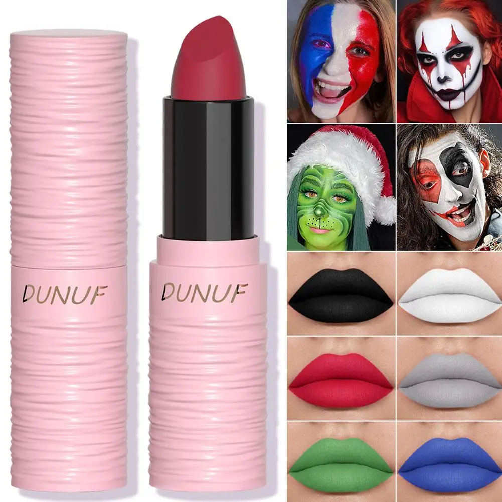 Face e Body Paint Stick, Lápis Matte Lipstick, Maquiagem Lip, Black Eye Face Body Paint Stick, Adequado para Halloween Sports, Custo S6J7