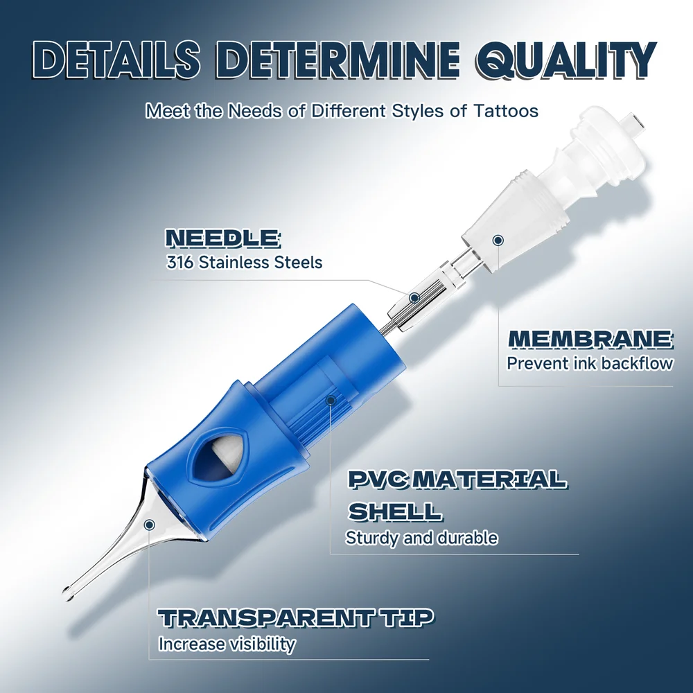 Tattoo 4Color Needle Cartridges 1205RL/M1/RM/RS Safe Disposable Consumables Body Art Designs Beginner Professional Artists