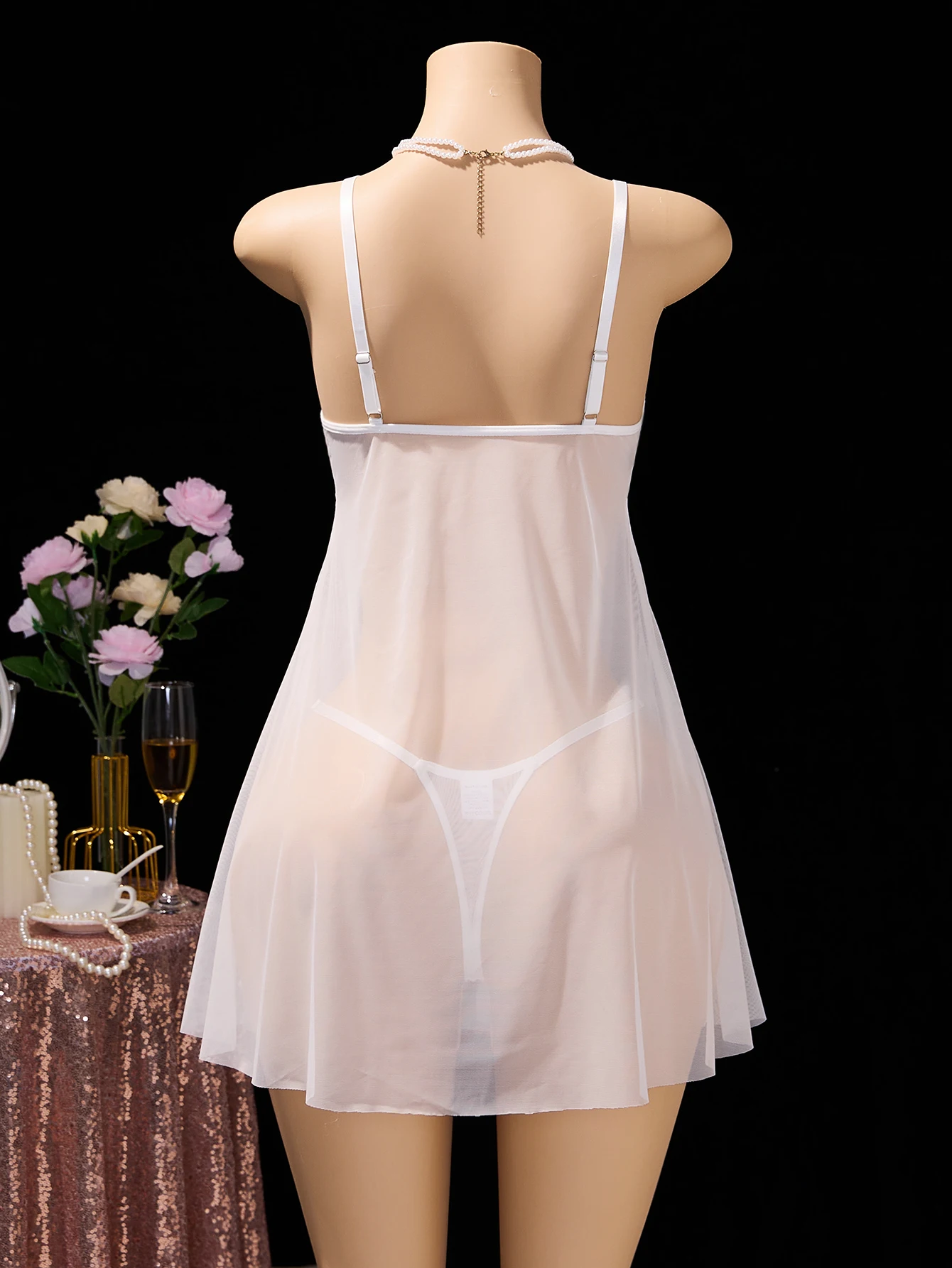 Women White Lace Babydoll Ling - Babydoll Chemise Night 评论和价格