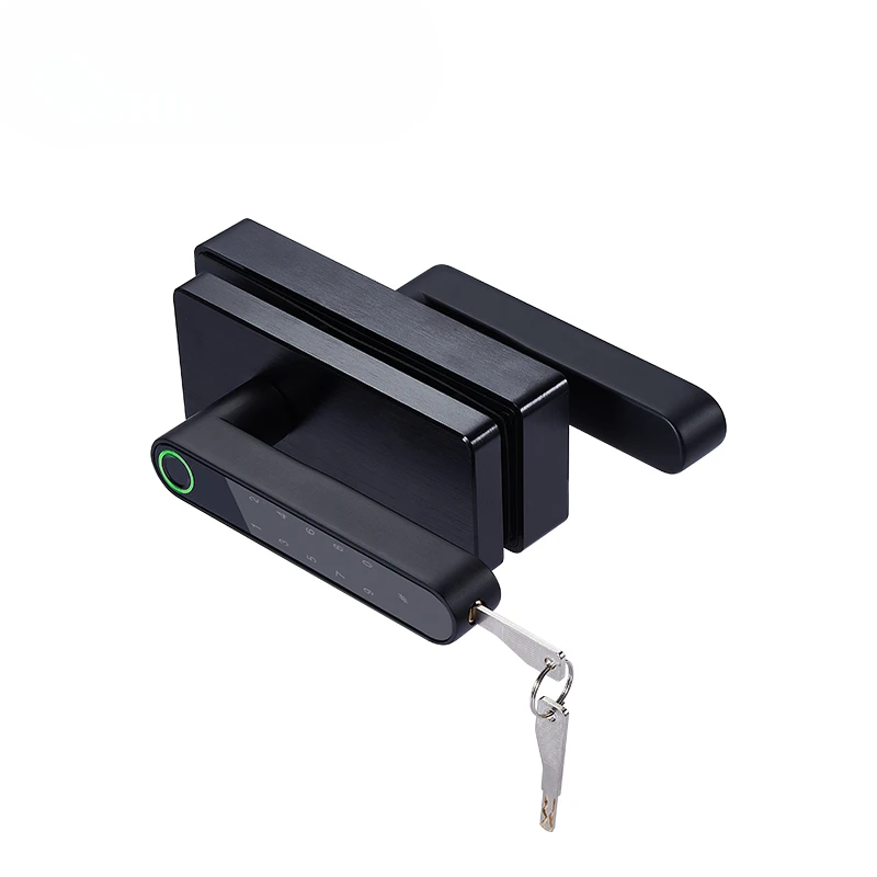 

Intelligent Finger Print Electronic Digital Smart Glass Door Lock Handle Fingerprint Magnetic Cylinder Smart Gate