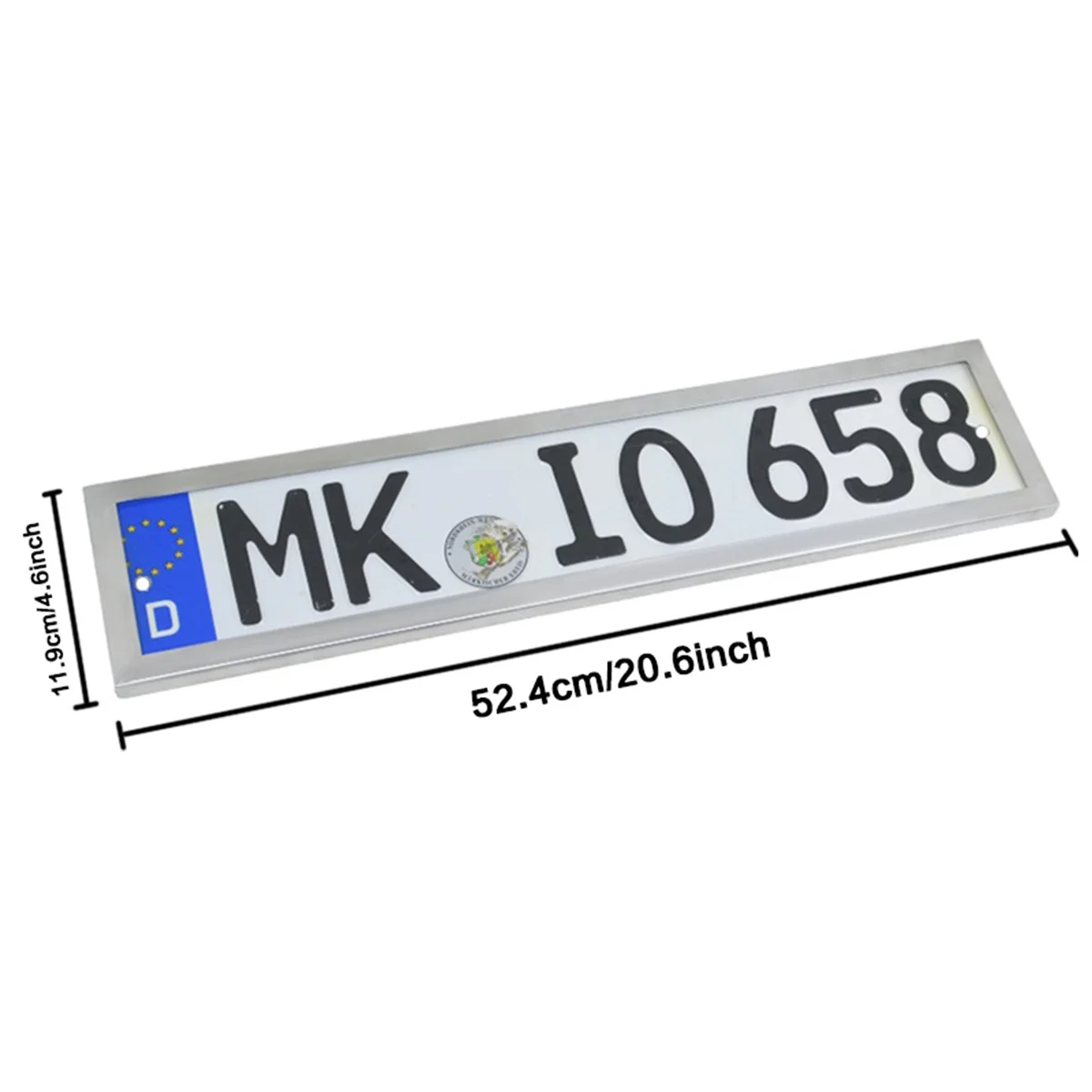 XC European license plate frame 8K mirror Russian stainless steel license plate frame auto parts