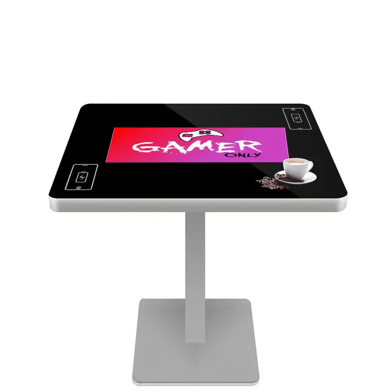 21.5 Lcd Screen Android Smart Coffee Table Capacitive Screen Game Table With Wireless Charger Touch Smart Table For Shop Store