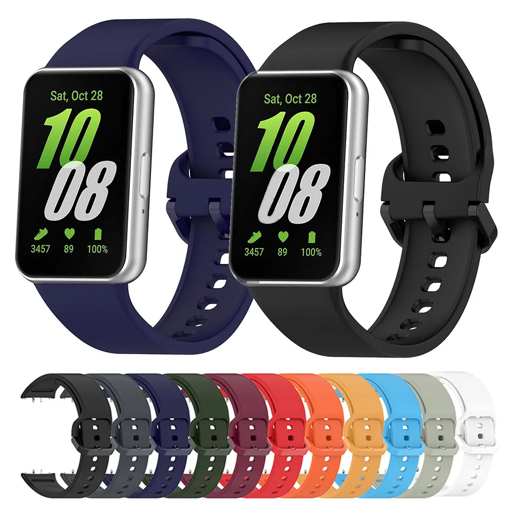 Silicone Strap For Samsung Galaxy Fit 3 Fit3 SM-R390 Smart Bracelet Wristband