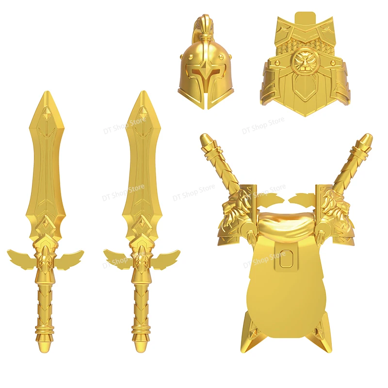 새로운 애니메이션 게임 군인 빌딩 블록 중세 군사 갑옷 기사 전사 도시 경비대 액세서리 모델 벽돌 장난감 DT014