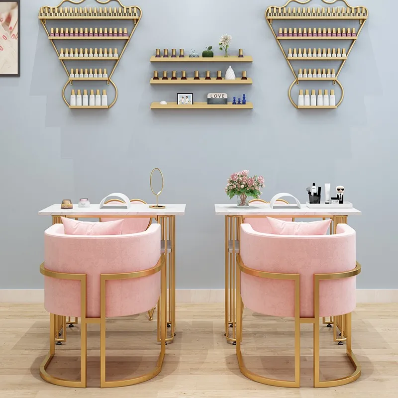 

Chairs Replacement Nail Table Aesthetic Luxury Modern Reception Nail Table White Designer Mesa De Manicure Salon Furniture