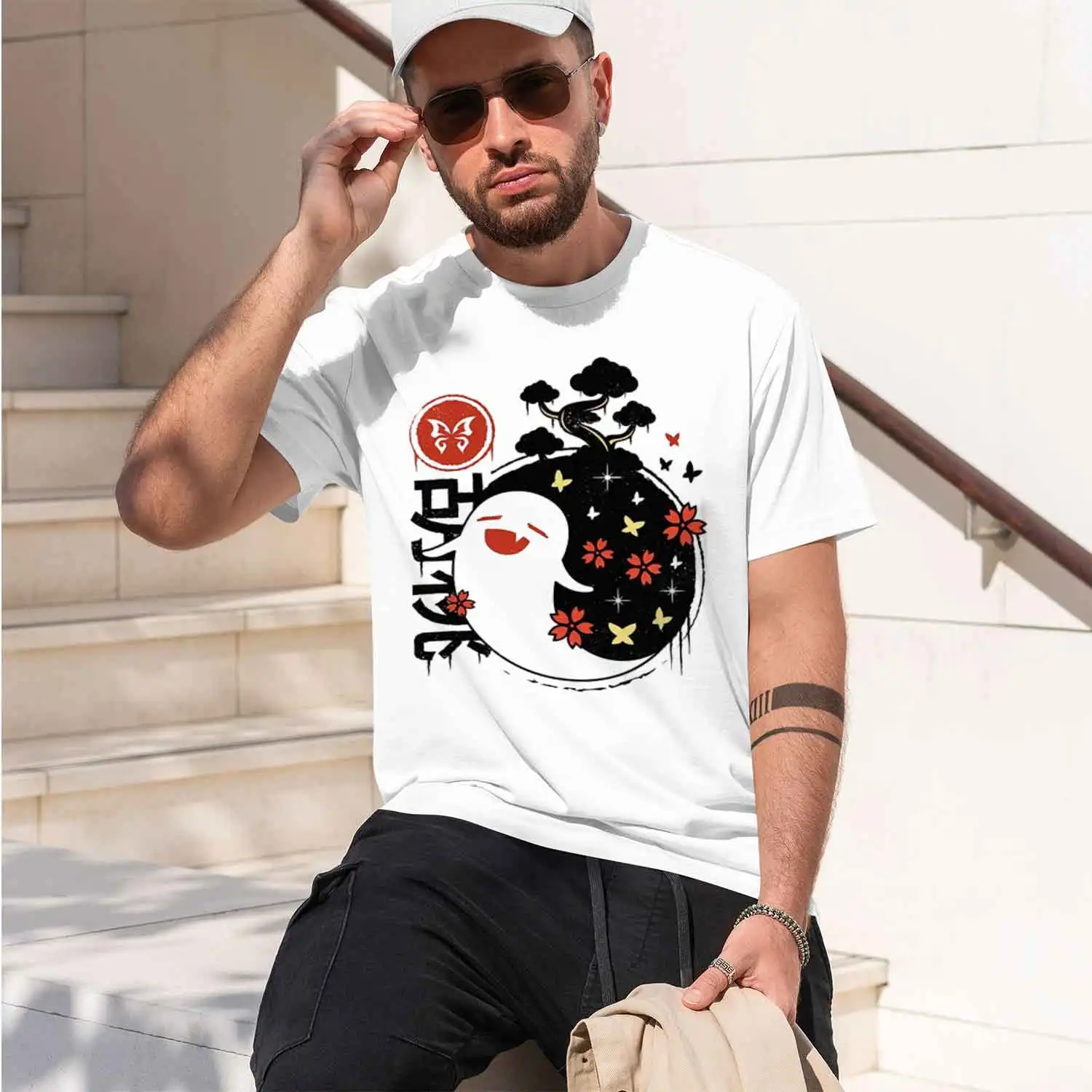 2026 New Model Genshin Impact T Shirts 100%Cotton Hu Tao Morax Zhongli Taglia Paimon Summer Short Sleeve Women Tops High Quality