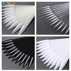 MOWOT 40pcs Stiletto Nail Display Sticks Detachable Nail Gel Polish Practice Display Board False Nail Tips Nail Art Swatch Stick