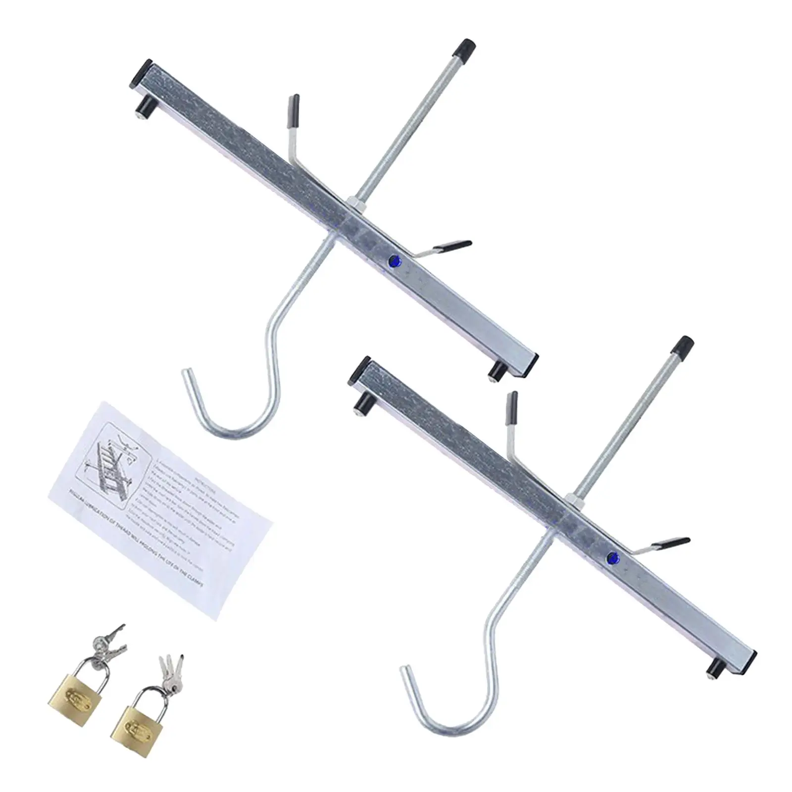 سقف سلم للسيارة حامل سلم عالمي مع قفل للمركبات #2