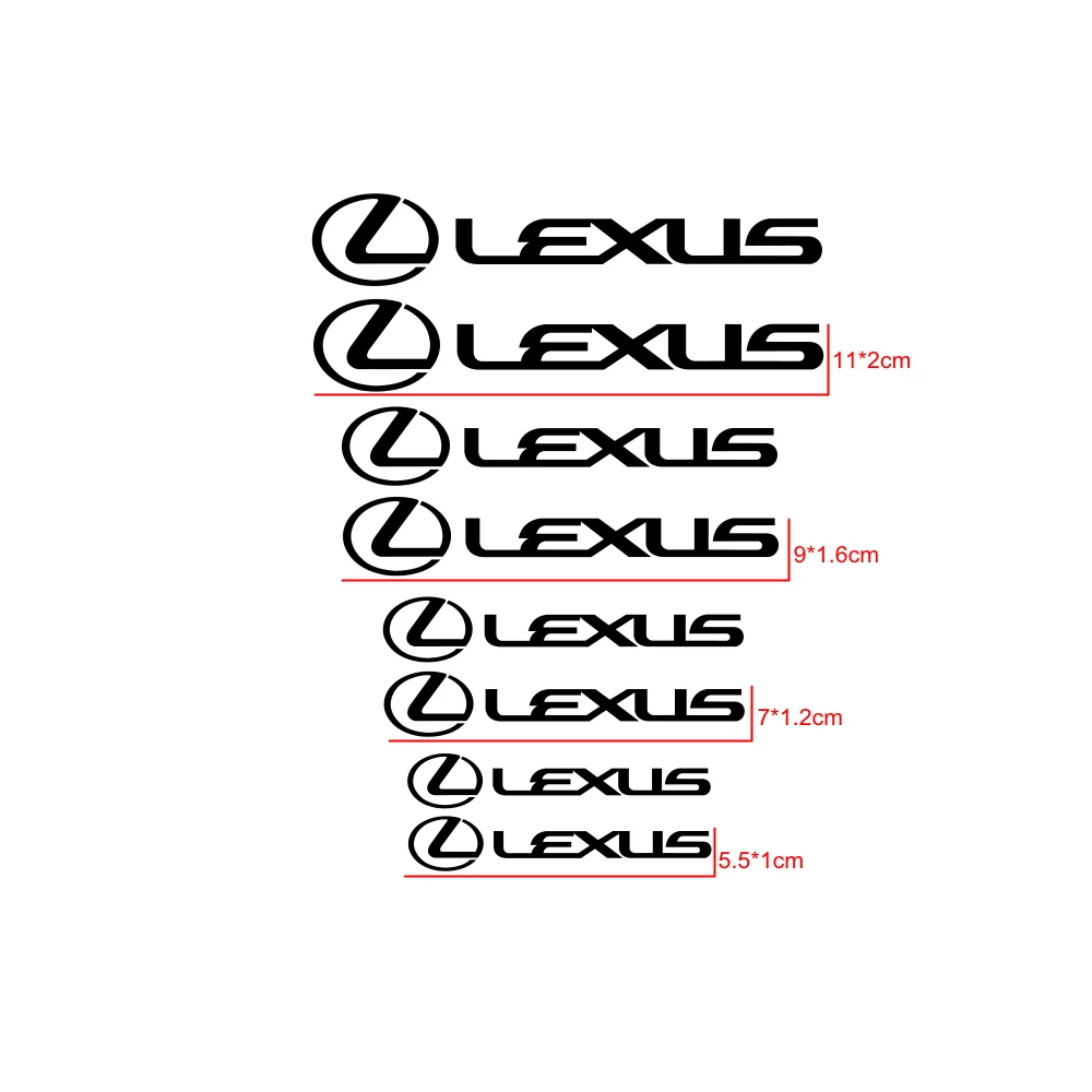 8pcs/set 4sizes Custom Car Caliper Sticker Decals for Lexus Heat Resistant