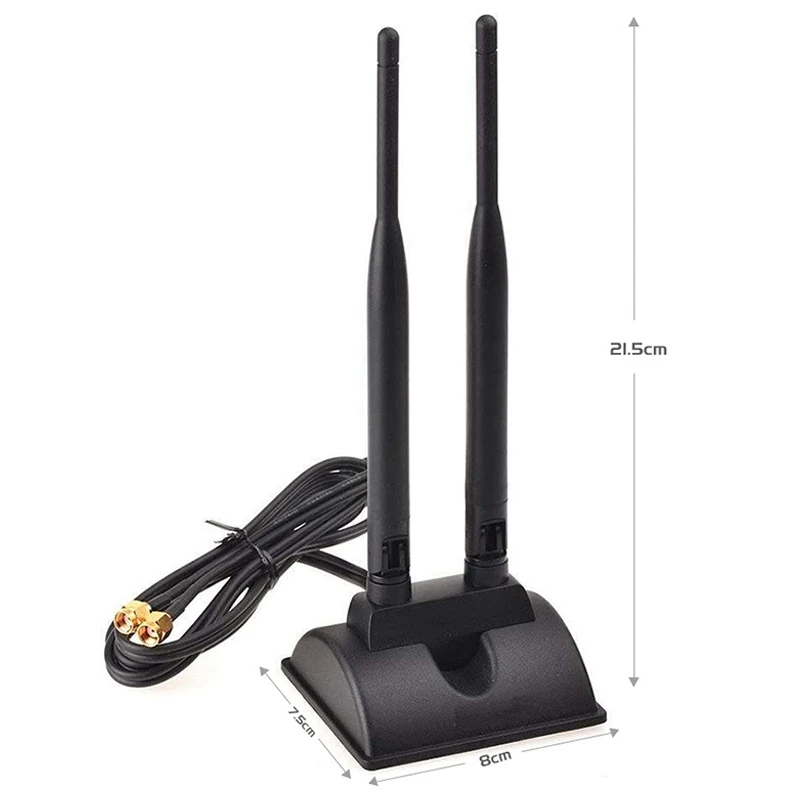 A46U Wtxup Dual Wifi Antenna, 2.4Ghz / 5Ghz Dual-Band Antenna, Used for Wifi Wireless Router Mobile Hotspot Signal Enhancement