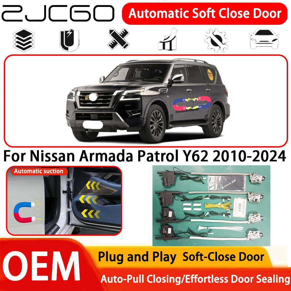 

Система автоматического мягкого закрывания дверей (Soft Close) для Nissan Armada Patrol Y62 2010-2024, OEM, Plug and Play