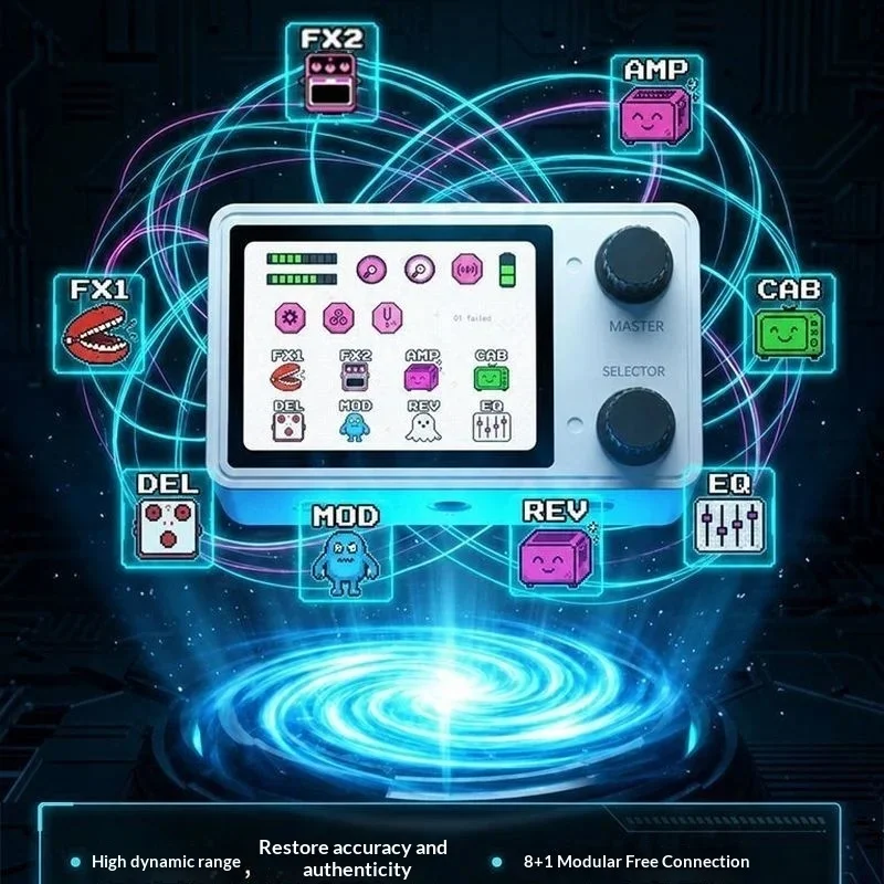 LIVTRA NANOCORE Portable Guitar Multi Effects Processor 2 4 Inch Screen Pocket Music Effector For Music Performance