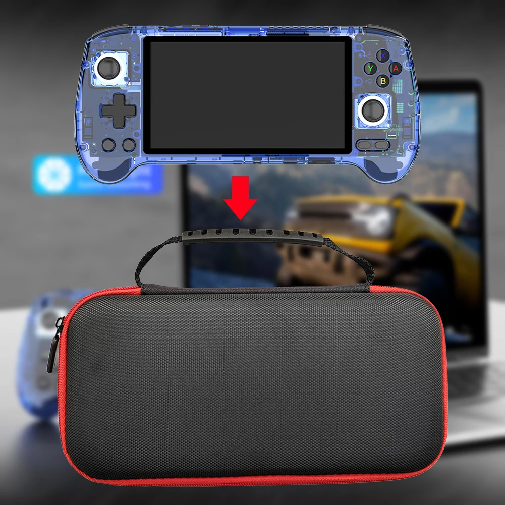 Handheld Game Console Storage Bag Shockproof Protective Glass Film Silicone Durable Cover  for Anbernic RG556 Retro  Accessories