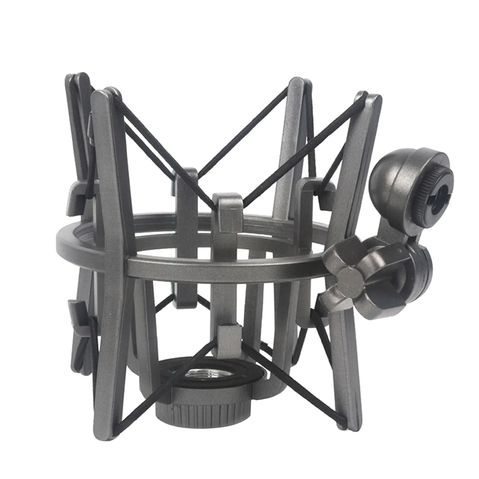 

Universal Mic Shock Mount Holder For Condenser Microphone Sturdy Plastic Adjustable Spider Shockmount Rubber Bands Durable