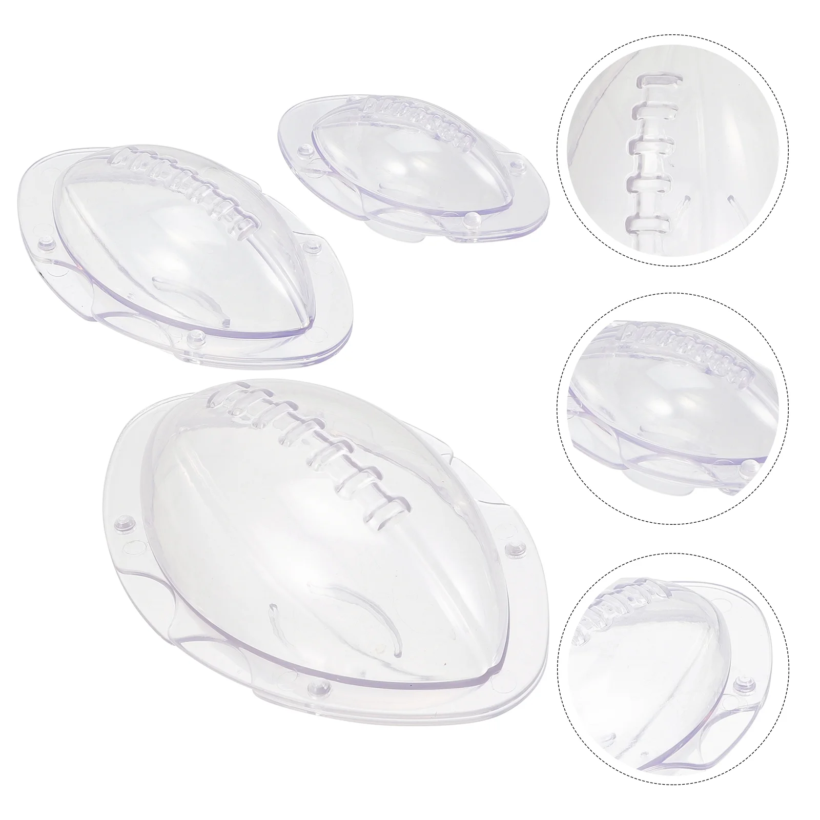 3 Pcs Chocolate Molds Soap Football Gifts Soccer Baking Supply Demould Quick Biscuit