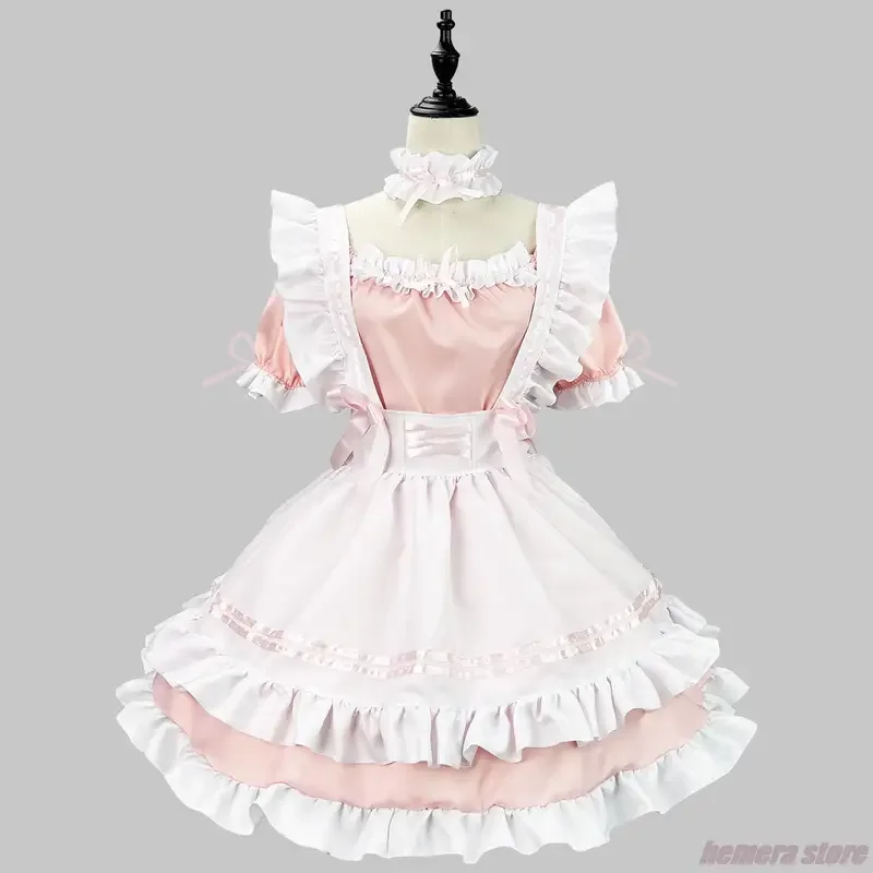 Japanese Maid Uniform Lovely Girl Student Lolita Dress Cosplay Costume Sweet Cute Cat Cafe Princess Harajuku Kawaii Lingerie