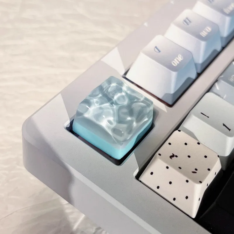 Blue Ocean Pink Theme Keycaps Set Resin Artisan Personalized Custom Keycaps Keycaps for Mechanical Keyboard Gift Accessories