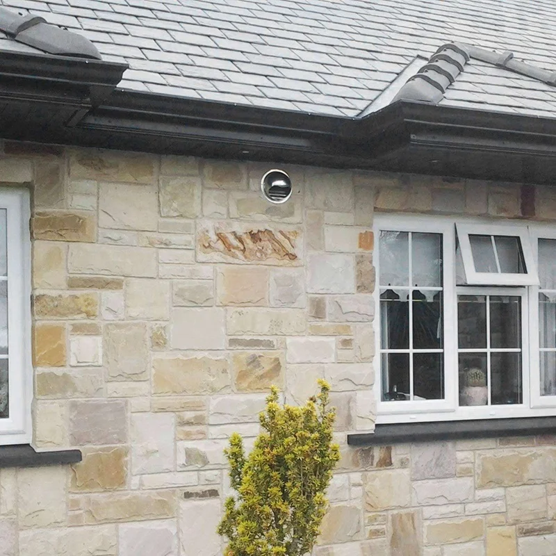 Ventilasi udara baja tahan karat 4X 304, penutup ventilasi dinding kisi bulat 4 inci