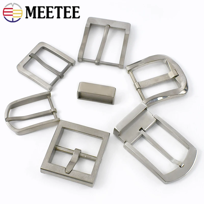 1Pc 25-40mm High-grade Pure Titanium Alloy Belts Buckles Anti-allergy Pin Buckle Head Clip DIY Jeans Leathercrafts Accessories