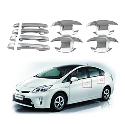 For Toyota Prius Prius30 30 2010 2011 2012 2013 2015 ABS Chrome Car Accessories Plated Door Handle Bowl Cover Trim Paste Style
