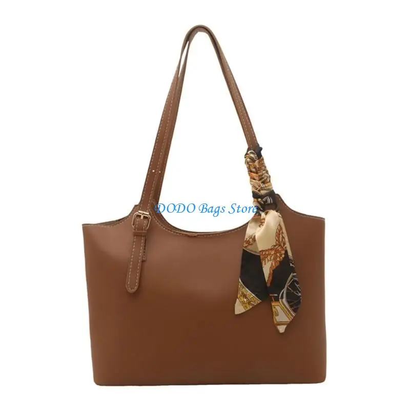 

E8FB Underarm Bag PU Leather Shoulder Bags Lightweight and Practical Top Handle Purse Spacious Handbag for Daily Commute