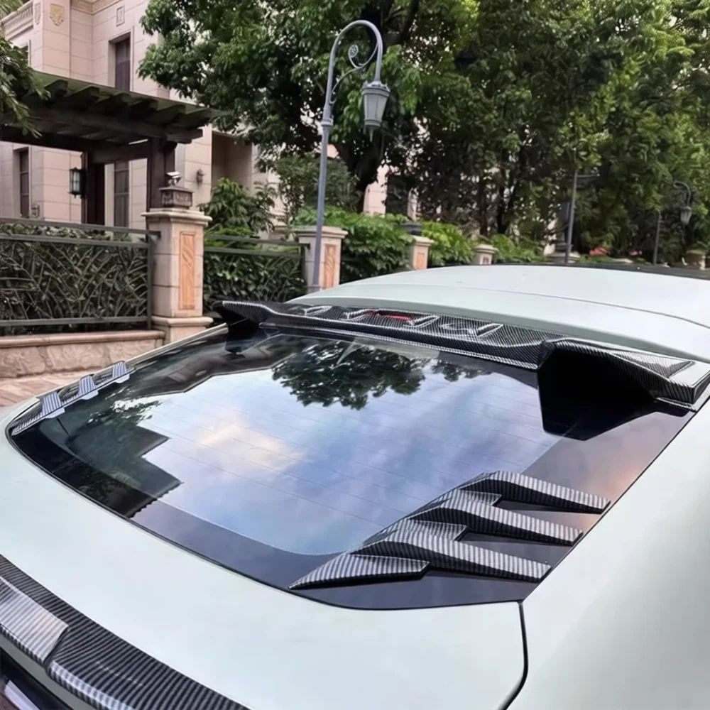 Rear Window Triangle Louvers Trim Car Exterior Side Fender Vent Decor Sticker Universal Styling Tuning Parts Carbon Fiber