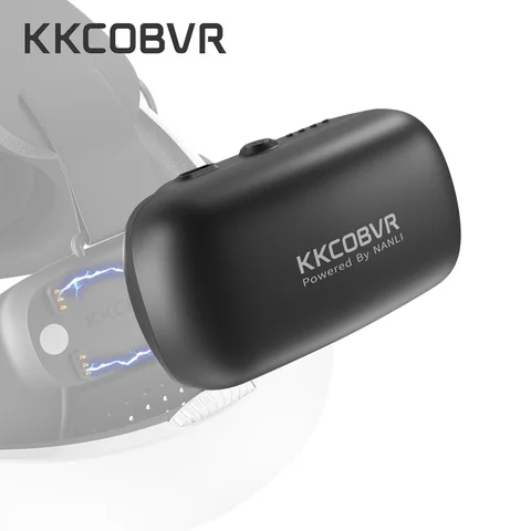 Bateria de alça de cabeça preta KKCOBVR P2 adequada para KKCOBVR Q3PRO, O2, P4, Q2PRO e outras séries de alça de cabeça