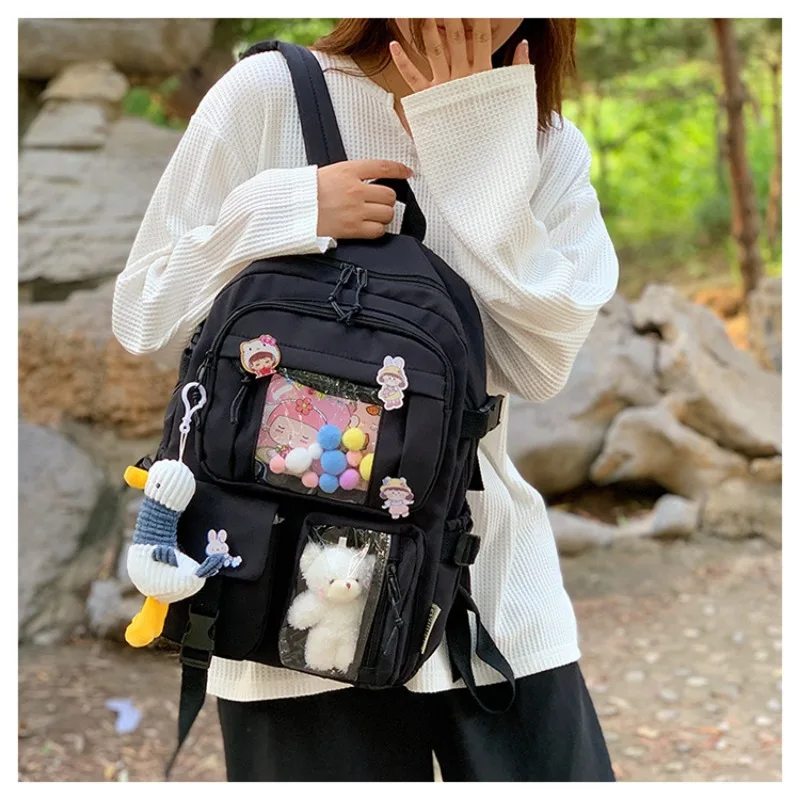 

Kawaii новый рюкзак, милые школьные сумки для студентов, подростков, девочек, карманы, большой рюкзак для ноутбука, Mochilaass Escolares Menina