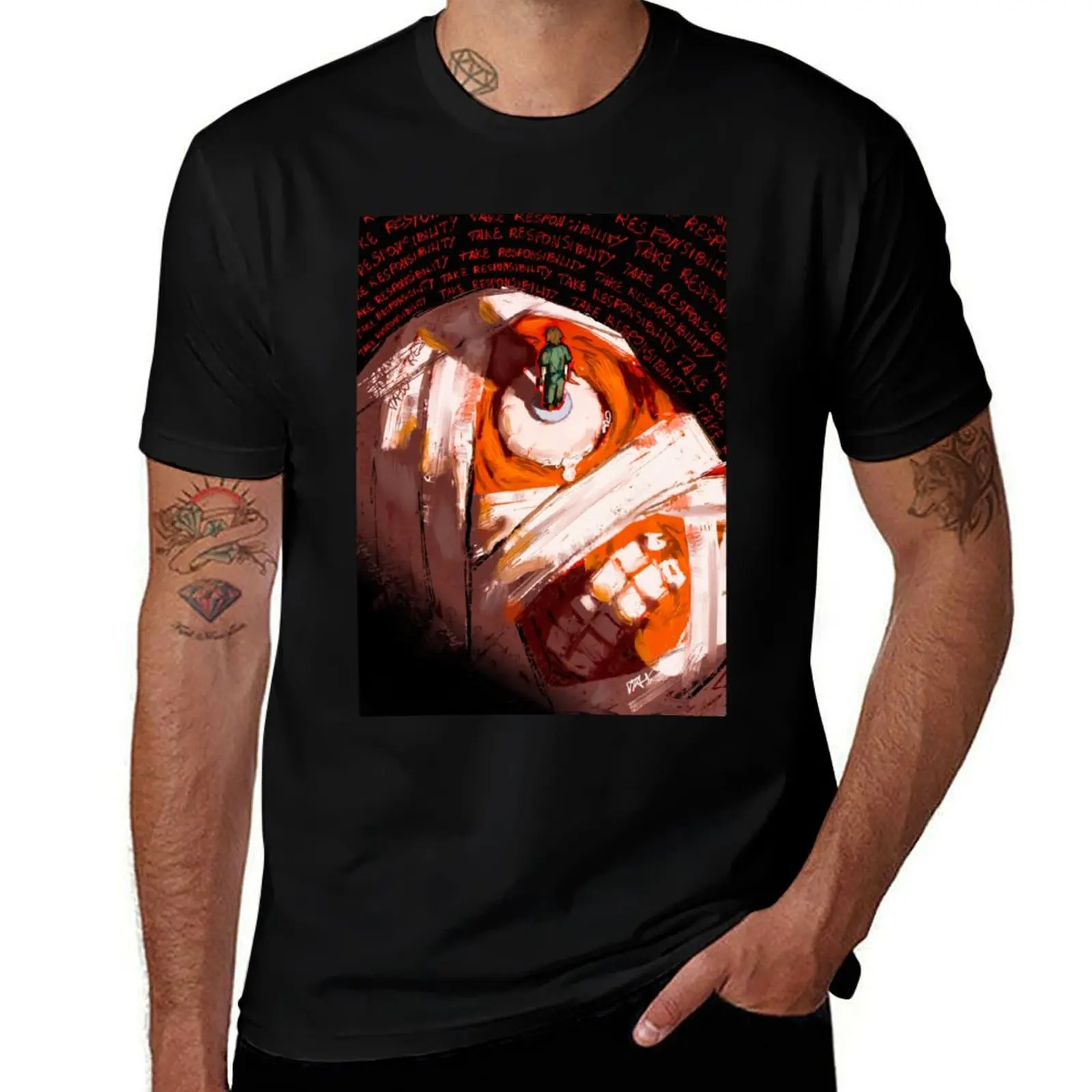 mouthwashing game fanart T-Shirt t shirts for man slim fit T-Shirt