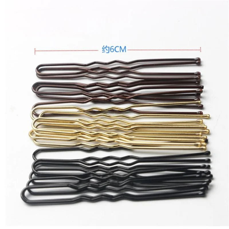 50pcs Silver Color Metal U Shaped Hair Clips Wedding Bridal Bobby Pins Alloy Waved Hairpins For Woman Hairstyle Tool Accessories