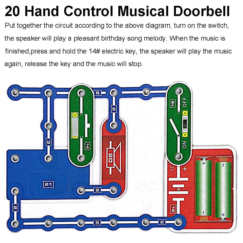 Science Experiments Kits Circuits Electronic For Kids 31 Piece Circuito Electrico niños For Children STEM Toys Science Kits New