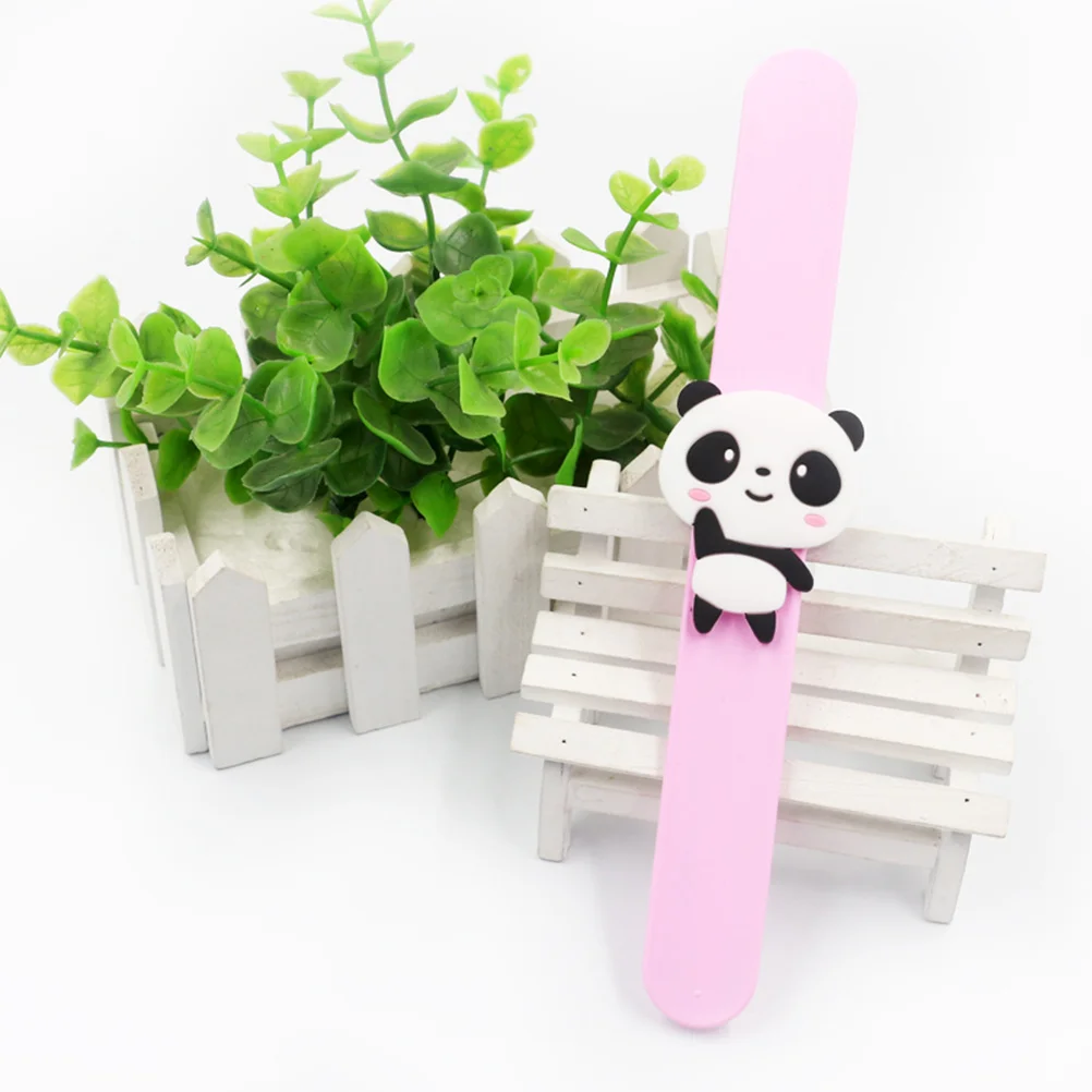 

8Pcs Silicone Slap Bracelets for Children Flexible Panda Design Wristband Set Perfect for Parties Stocking Stuffers