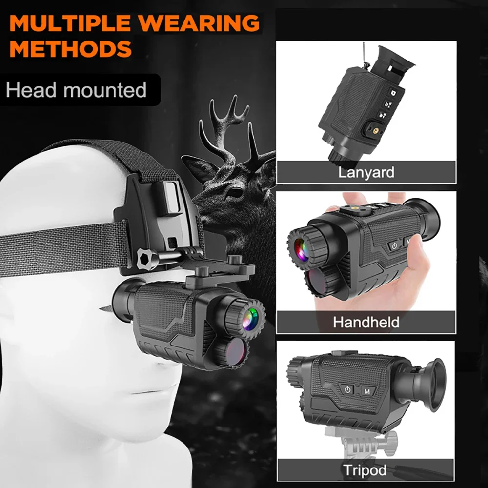 New Night Vision Monocular Goggles HD Head Mount Infrared Night Vision Device Outdoor Hunting Camping Telescope