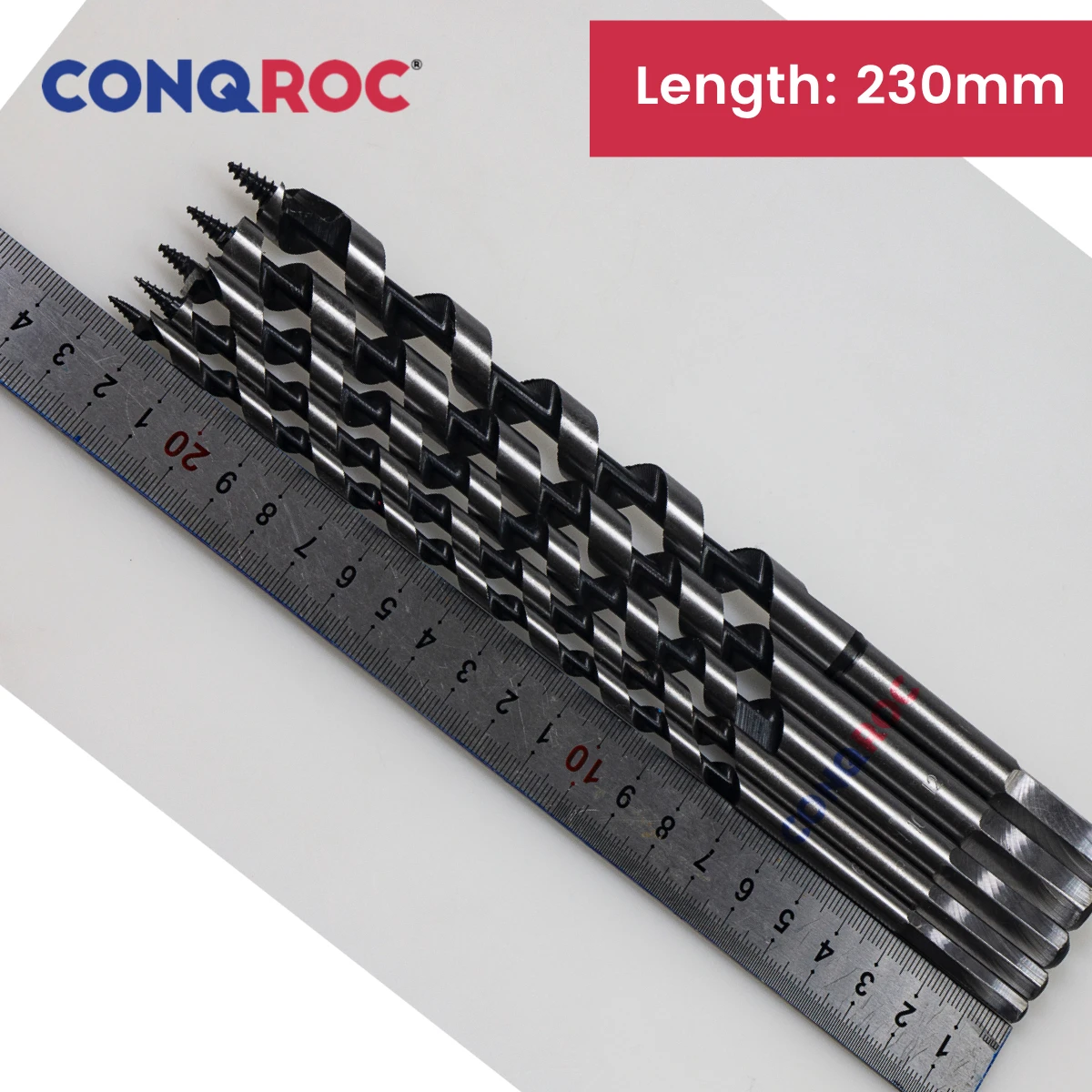 เกลียว-ขลุ่ยสว่านเจาะBitsชุดSelf-Centering Pole Bits Hex Shank 5 ชิ้นความยาว-230 มม.เส้นผ่านศูนย์กลาง-6 & 8 & 10 & 12 & 14 มม.