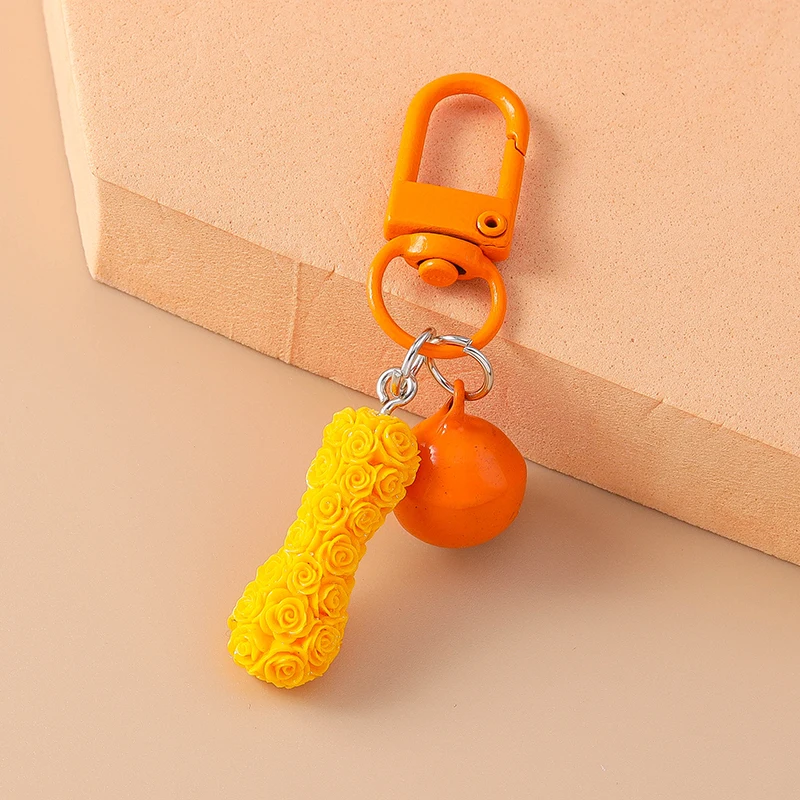 Niedlicher Schlüsselanhänger mit englischen Buchstaben und Glockenmotiv für Damen und Herren, als Auto-Schlüsselhalter, Handtaschenanhänger, Schlüsselring, Accessoire, DIY-Schmuck, Geschenkidee – Detail 19